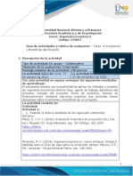 Guía de Actividades y Rúbrica de Evaluación - Unidad 3 - Tarea 4 - Inversiones y Beneficios Del Proyecto