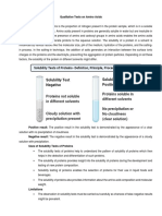 Qualitative Tests On Amino Acids and Proteins