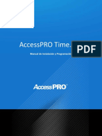 AccessPRO Time - Net. Manual de Instalación y Programación