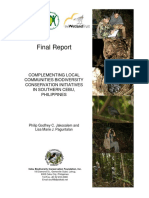 Complementing Local Communities Biodiversity Conservation Initiatives in Southern Cebu Philippines 2006