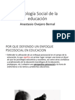 Psicología Social de La Educación Ovejero