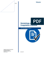 2017 Master Hematology and Coagulation Checklist CAP