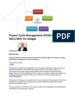 Project Cycle Management-2021-2027-Summary