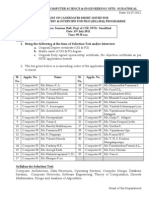 Computer Dept PHD Shortlist