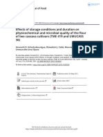 Effects of Storage Conditions and Duration On Physicochemical and Microbial Quality of The Flour of Two Cassava Cultivars (TME 419 and UMUCASS 36)