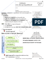 Lycée Des Arts: Mathematics 9 - Grade Name: - . - . - . - . - . "Overview About Special Quadrilaterals"