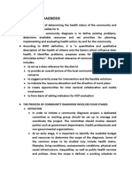 CHN 2 Lec - Week 8 Community Diagnosis