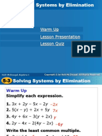 Holt 5-3 Solving Systems by Elimination