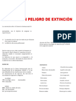 Especies en Peligro de Extinción para Primer Grado de Secundaria