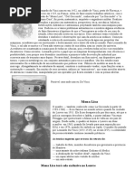 Artística - Leonardo Da Vinci - Mona Lisa