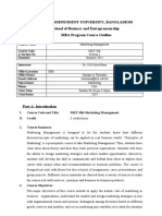 Marketing Management (OBE Course Outline) - MKT506