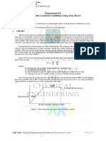 Expt Guide - F4 - Drying Under Constant Conditions Using Tray Dryer