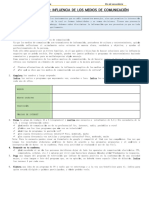 FICHA DE TRABAJO #3 Influencia de Los Medios de Comunicación