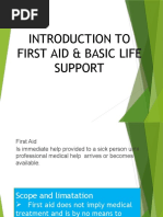 Introduction To First Aid & Basic Life Support