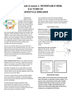 2nd Quarter (Week 1) Lesson 1: MODIFIABLE RISK Factors of Lifestyle Diseases