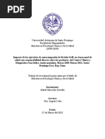 Impacto de Los Ejercicios de Autocompasión de Kristin Neff, en El Personal de Salud Con Responsabilidad Directa (Tesis Modificada 3)