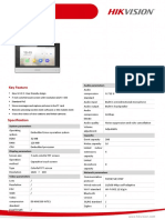 DS KH6320 WTE1 Network Indoor Station - Datasheet - 20221107