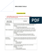 Subjective Questions-Employability Skills