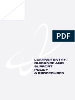 6.4 Learner Entry Guidance