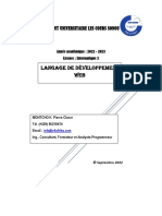 LangageDeveloppementWeb V1