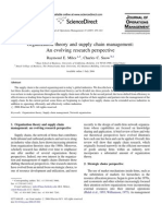 2007, Miles & Snow. Journal of Operations Management