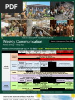 Weekly Communication 29 Aug - 4 Sep 2022