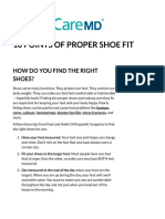 10 Points of Proper Shoe Fit - FootCareMD