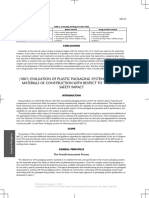 Usp 1661 - Evaluation of Plastic Packaging Systems and Their Materials of Construction With Respect To Their User Safety Impact