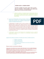 A Desflorestação e A Biodiversidade