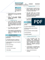 COR1 Oral Com Lesson 5 SPEECH STYLES Notes