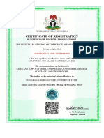 Certificate - Ogidi Sunday Ogbu Enterprises