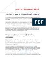 How To Write A Business Email Español