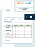 Examen Trimestral Sexto Grado BLOQUE1 2022 2023 1