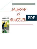 Lecture 1 - Leadership Vs Management PDF