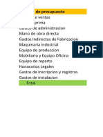 EJERCICIO DE PRESUPUESTO (1) SPS DOMINGO 8.00 A.M. Tarea