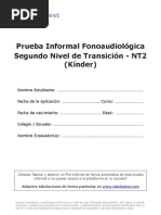 Protocolo Prueba Informal Fonoaudiologica NT2 