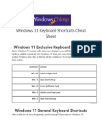 Windows 11 Keyboard Shortcuts Cheat Sheet