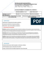 Estadistica 9° Cuarto Periodo Plan de Mejoramiento 2022