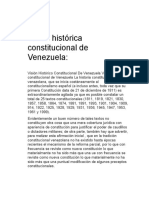 Visión Histórica Constitucional de Venezuela Hoy