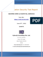 Security Audit of BAHMNI EMR & HOSPITAL SERVICE Web Application Level-1 Report