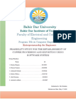 Feasibility Study For The Establismnet of Coffee Processing and