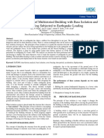 .Analytical Behaviour of Multistoried Building With Base Isolation and Cross Bracing Subjected To Earthquake Loading