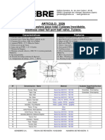 ARTICULO: 2026 Válvula de Esfera Paso Total 3 Piezas Inoxidable. Stainless Steel Full Port Ball Valve, 3 Piece