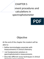 CH 5 Measurement Procedures and Calculations in Spectrophoto