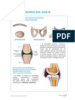 SUP - AP - Anatomia Humana - Resumo - Articulações Sinoviais Diartrose