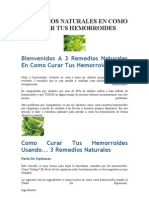 3 Remedios Naturales en Como Curar Tus Hemorroides