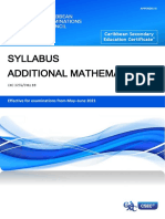 CSEC Additional Mathematics Syllabus With Specimen Papers NEW-1