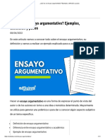 ¿Qué Es Un Ensayo Argumentativo - Ejemplos, Definición y Pasos