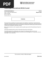 Cambridge International AS & A Level: Further Mathematics 9231/12 May/June 2022