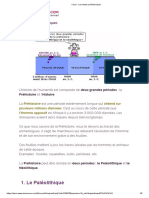 Cours - Les Temps Préhistoriques